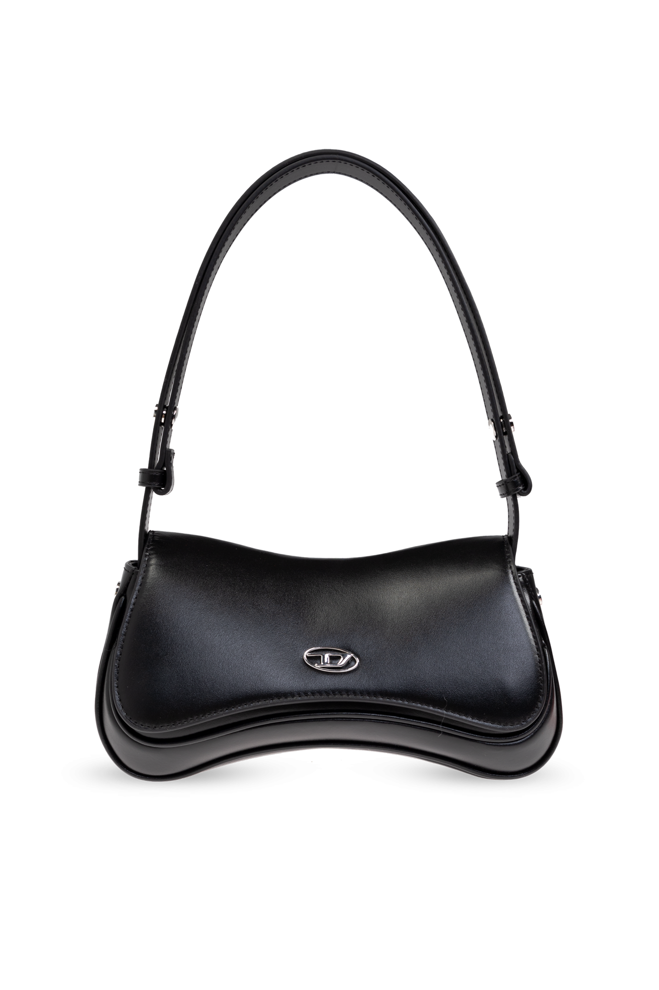 ショルダーバッグ・ポシェット Diesel Play Shoulder Bag - Leather - Black PLAY SHOULDER Woman: two-tone Shoulder bag with D logo | Diesel